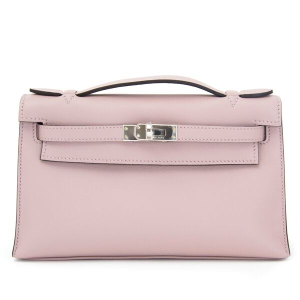 acheter en ligne pour le meilleur prix Brand New Hermes Kelly Pochette Bag Mini Swift Glycine