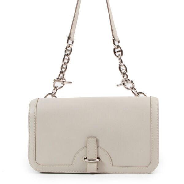 Hermès Chaine d'Ancre Beige Swift PHW