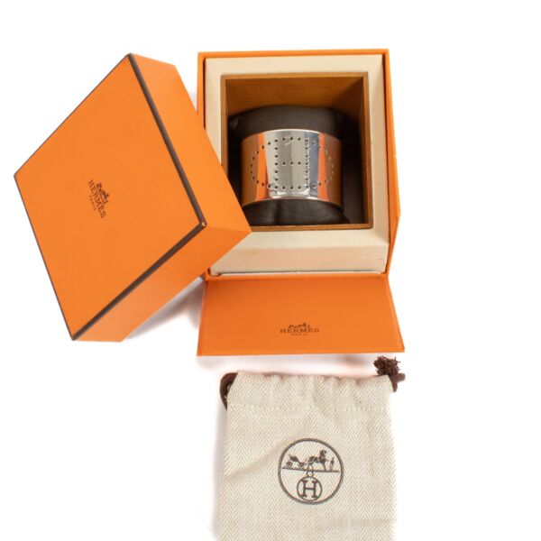 Hermès Sterling Silver Eclipse Bracelet - Size SM