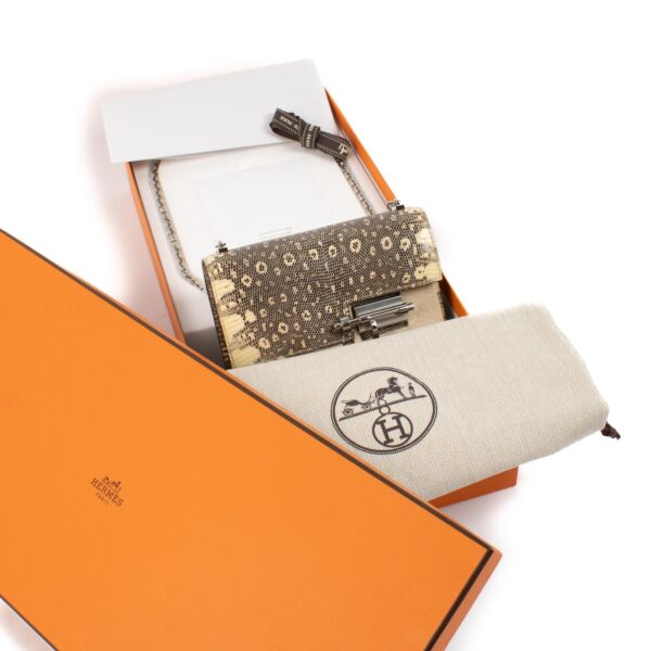 Hermès Verrou Chaine Mini Ombré Lizard PHW