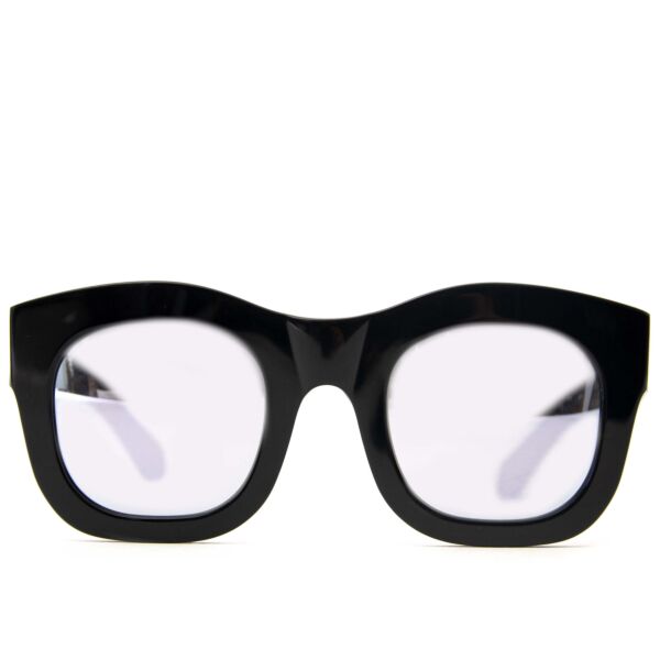 Illesteva Black Thick Frame Mirror Sunglasses