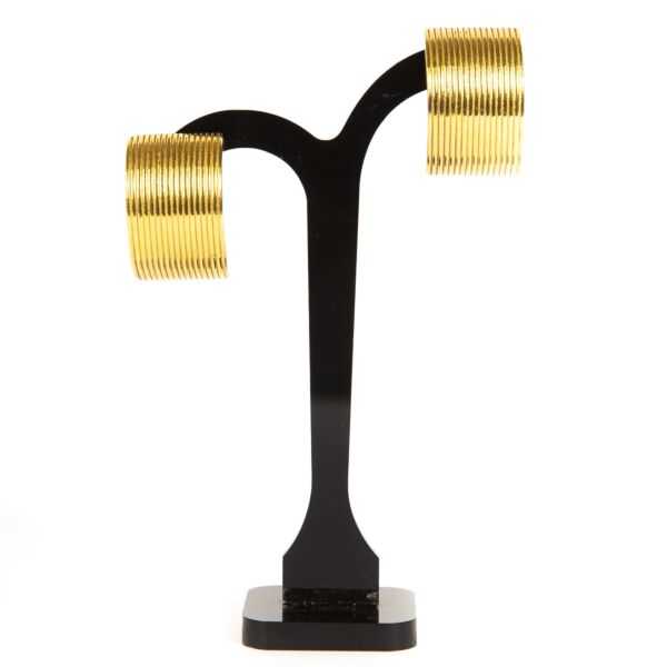 shop safe online Christian Dior Demi-Hoop Gold Clip Earrings