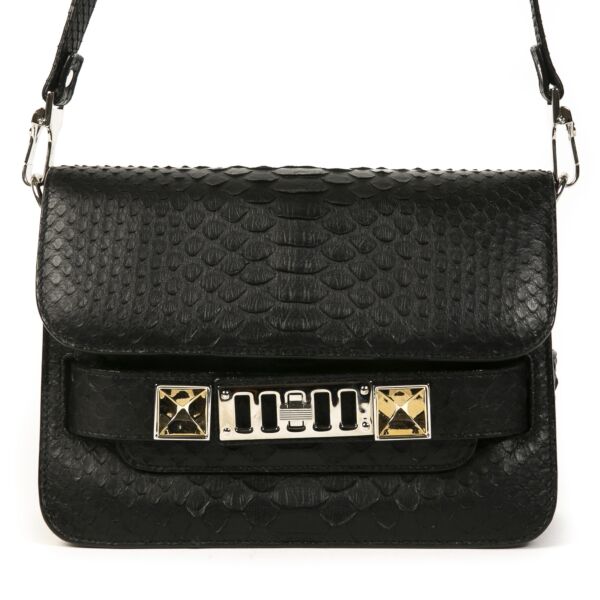 Authentieke tweedehands vintage Proenza Schouler Python PS11 mini Crossbody Bag koop online webshop LabelLOV