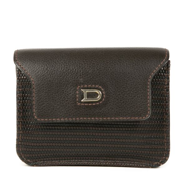 Delvaux Brown Toile De Cuir Wallet 