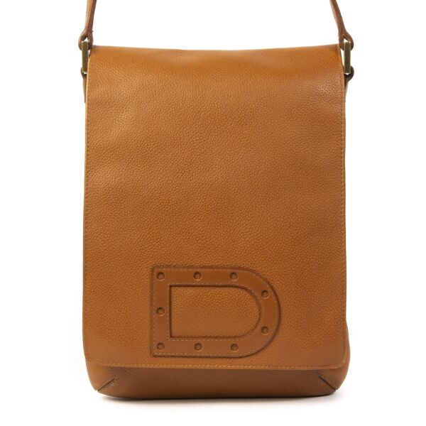 Delvaux Le Louise Baudrier Cognac Shoulder Bag