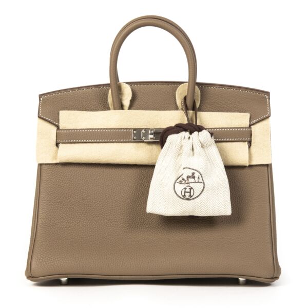  Hermès Birkin 25 Togo Etoupe PHW for the best price at Labellov secondhand luxury