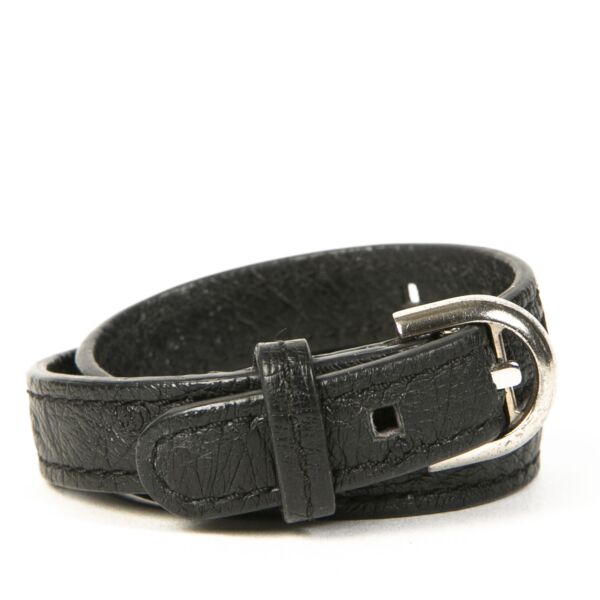 Delvaux Black Leather Bracelet