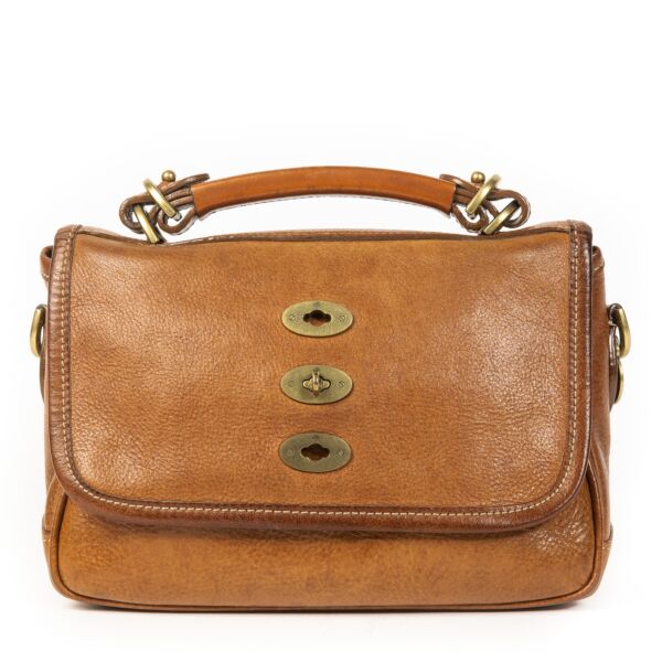 Authentic second-hand vintage Mulberry Camel Bryn Satchel Bag buy online webshop LabelLOV