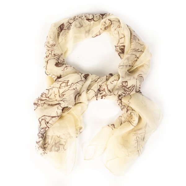 Hermès Drawing Transparant Scarf