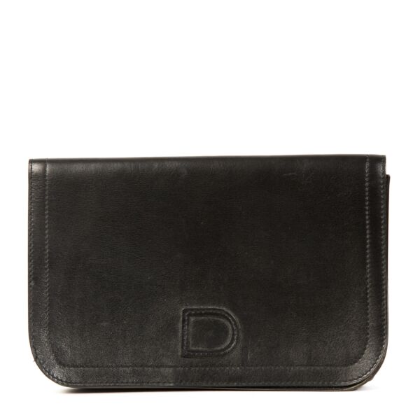  Delvaux Black Leather Clutch for the best price at Labellov 