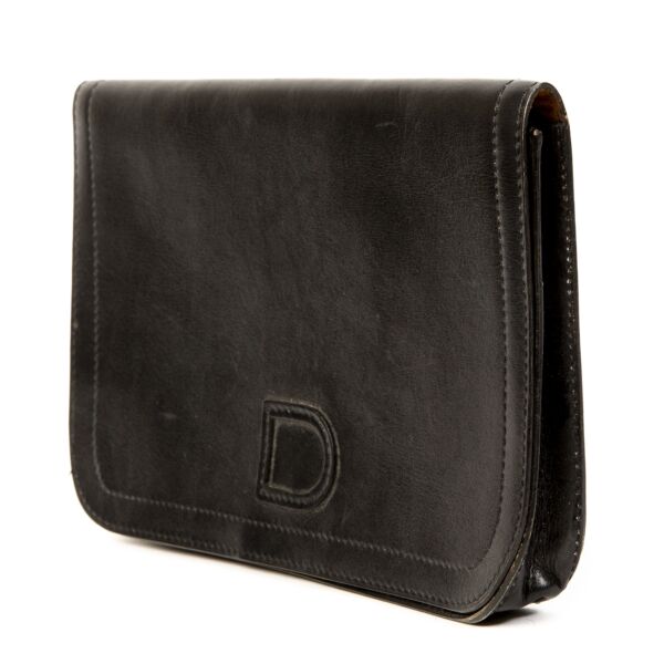 Delvaux Black Leather Clutch