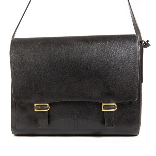 Buy this authentic second-hand vintage Delvaux Black Briefcase at online webshop LabelLOV. 