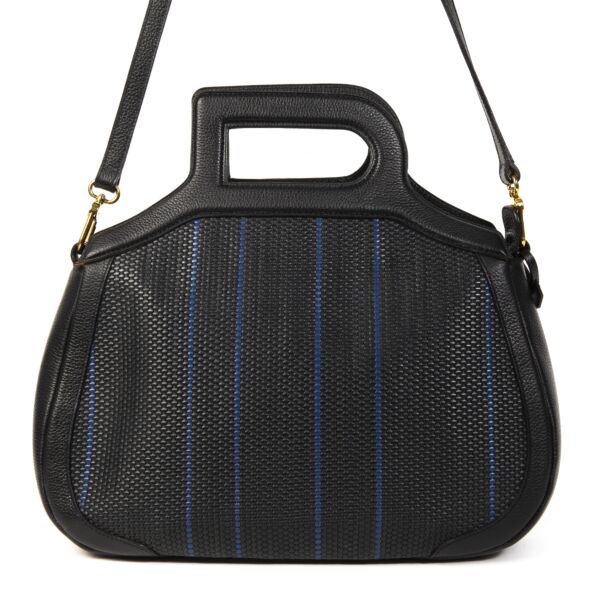 Delvaux Navy Tissage Simple Sauternes Bag