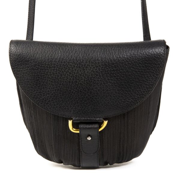  Delvaux Blue Toile de Cuir Crossbody Bag 