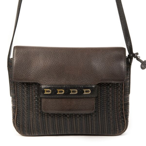 Delvaux Toile de Cuir Brown and Black Bag