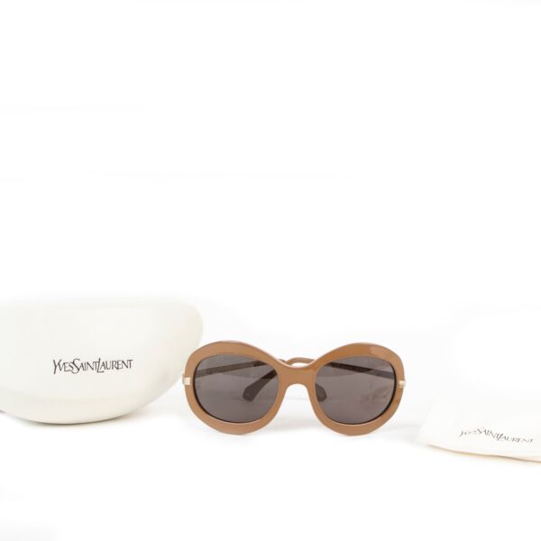 Yves Saint Laurent Brown Acetate Sunglasses