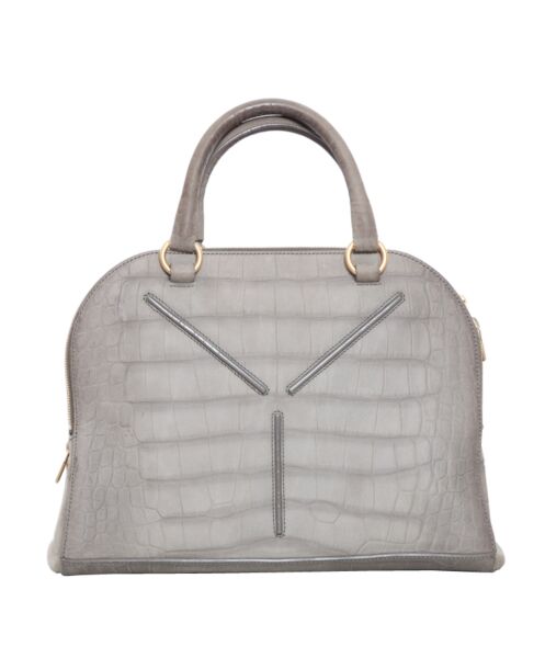 Khaki suede bag