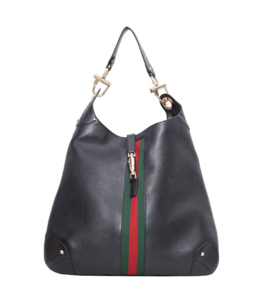 Black leather shoulderbag 
