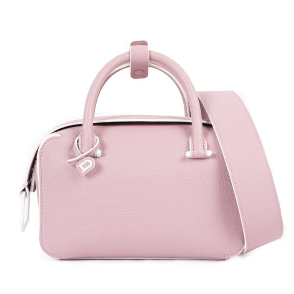 Buy online authentic second hand Delvaux Taurillon Soft Mauve Cool Box Mini Shoulder bag in very good condition at Labellov in Antwerp
