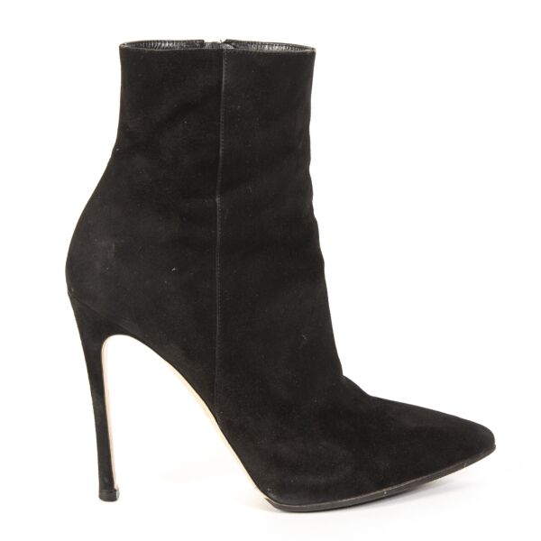 Gianvito Rossi Black Suede Ankle Boots