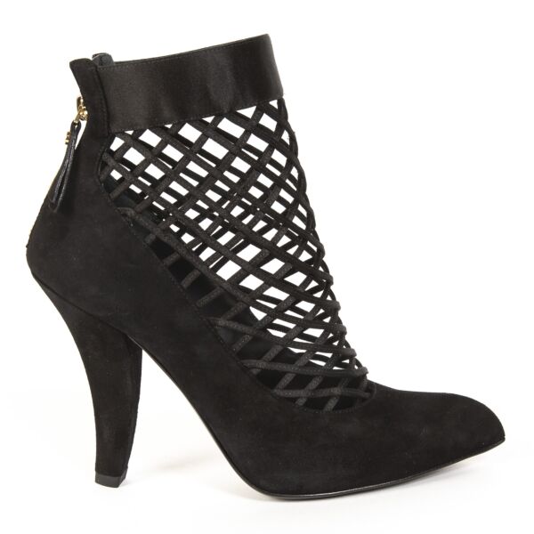 Louis Vuitton Black Suede Ankle Boots - Size 37