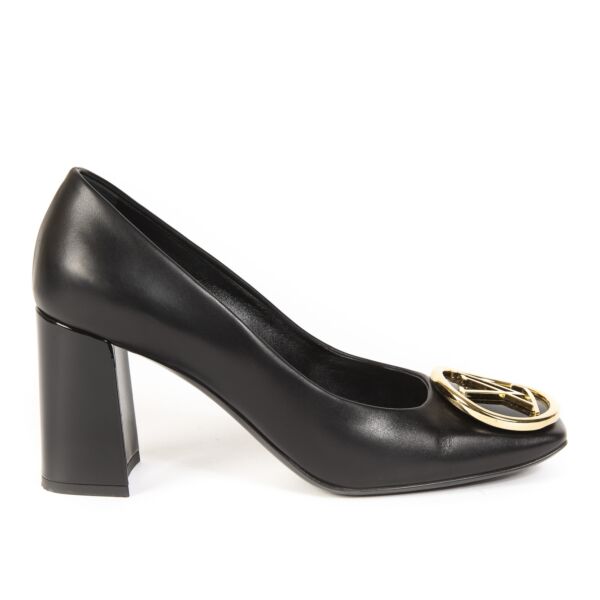  Louis Vuitton Black Madeleine Pump