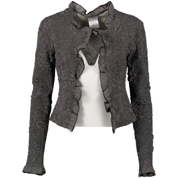 Chanel Black and White Camelia Vest - size FR42