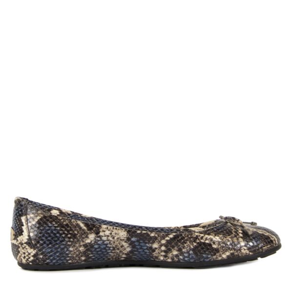 Jimmy Choo Embossed Snake Print Cosmo Ballerinas