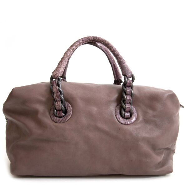 Bottega Veneta Purple Top Handle Bag