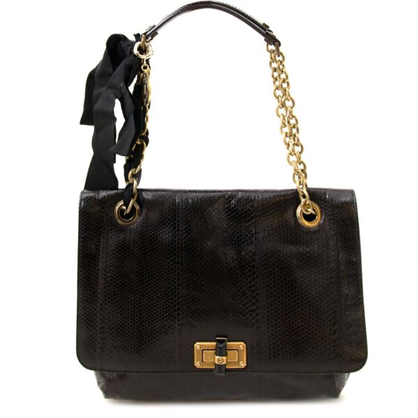 shop online secondhand Lanvin Black Happy Medium Bag