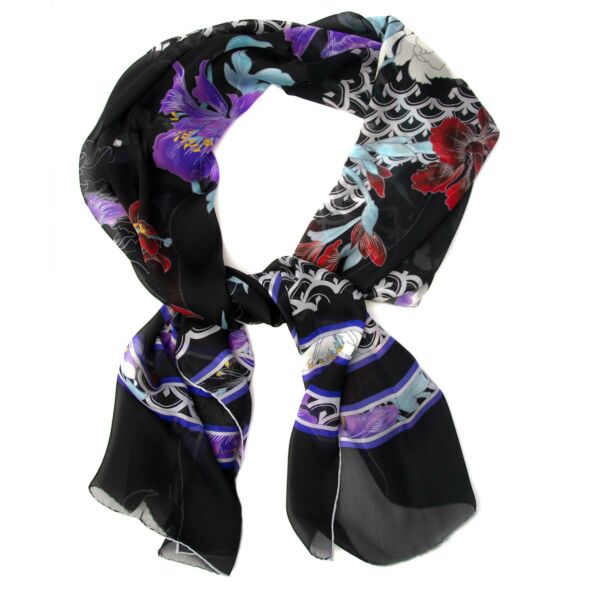 Buy your authentic Leonard Black Floral Scarf at Labellov