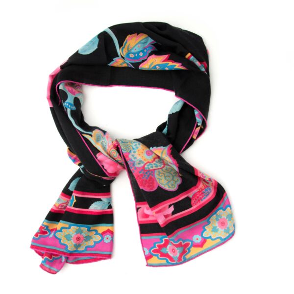 Leonard Pink Floral Print Scarf
