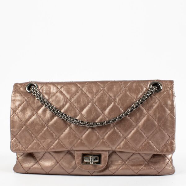 shop 100% authentic second hand Chanel Rose Gold Large 2.55 Bag on Labellov.com