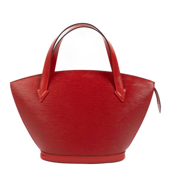 100% authentic pre loved Louis Vuitton Red Epi Leather Saint Jacques on Labellov.com
