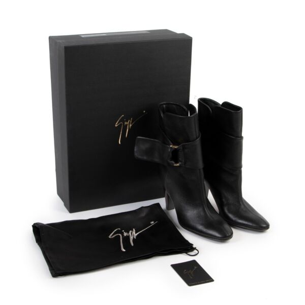 Giuseppe Zanotti Ava 90 Buckle Brown Boots - Size 37.5