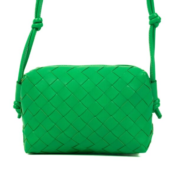 Bottega Veneta Green Small Loop Crossbody Bag