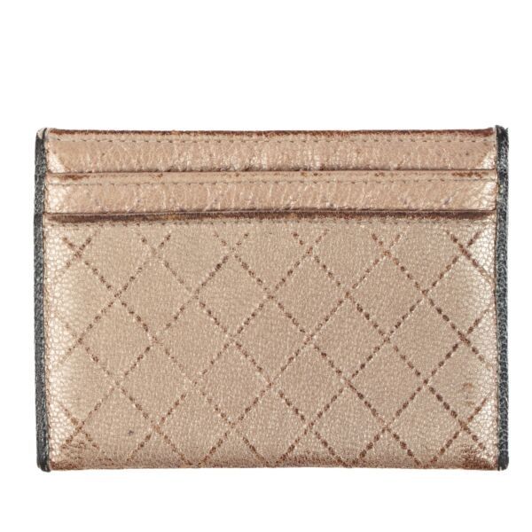 Chanel Bronze Leather Card Holder 