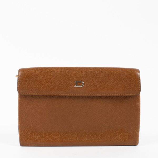 Authentic second Delvaux Cognac Loto Wallet on Labellov.com