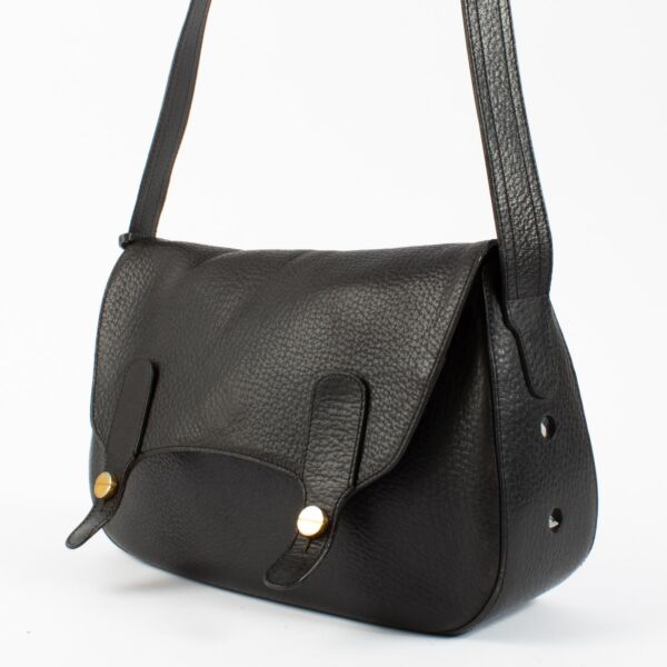 Delvaux Black Vintage Messenger Bag