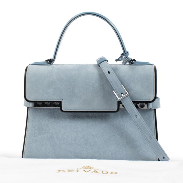 Delvaux Misty Blue Santiag Nubuck Tempête MM