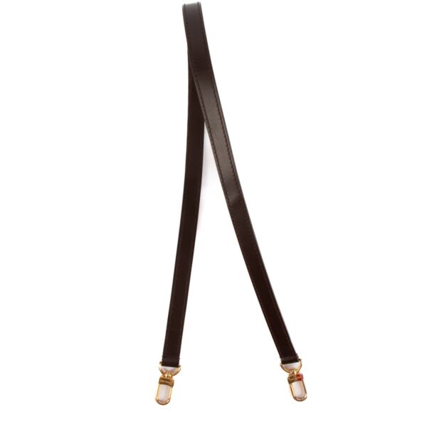 Louis Vuitton Ebene Leather Bag Strap