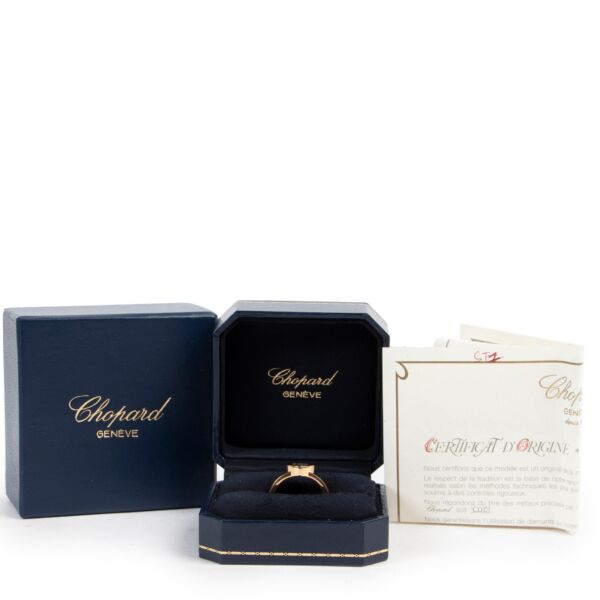 Chopard Diamond/Yellow Gold Happy Ring - Size 56
