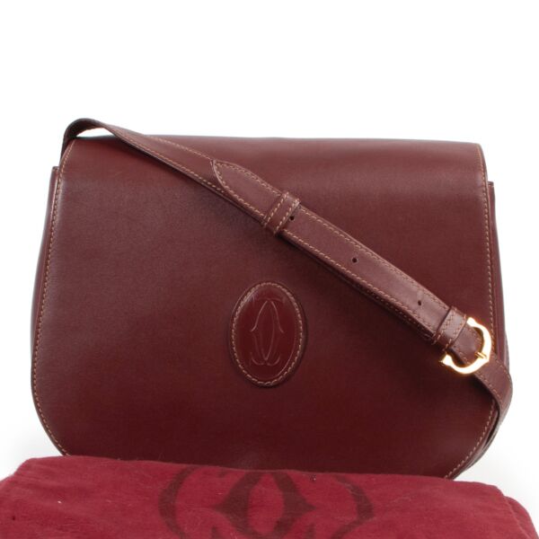 Must De Cartier Burgundy Crossbody Bag