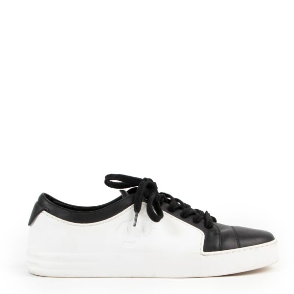 Chanel Black & White Tennis Sneakers - size 39