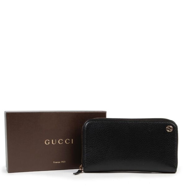 Gucci Black Zip Around Wallet 