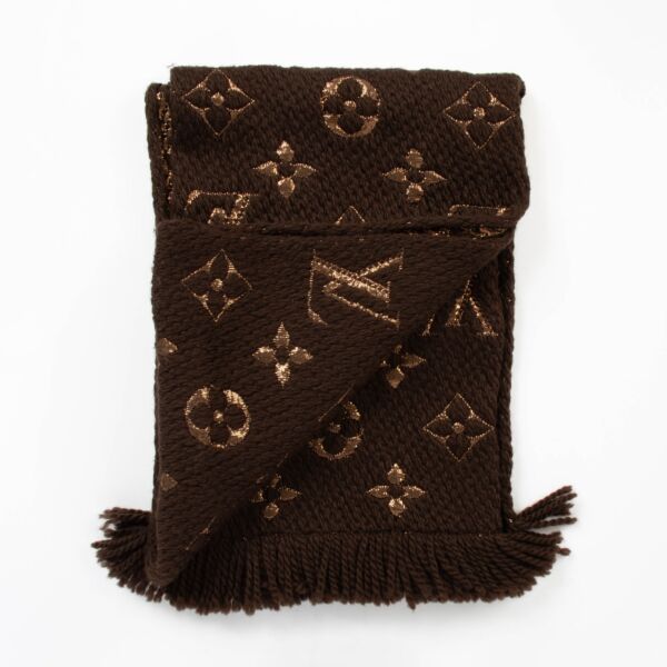 Louis Vuitton Brown Logomania Scarf
