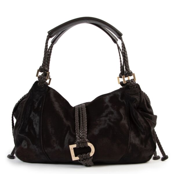 Veilig online kopen van authentieke Delvaux bruin Eugène GM handtas bij Labellov.com.