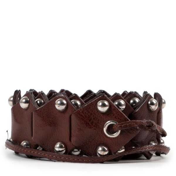 Miu Miu brown leather belt boho style for the best price