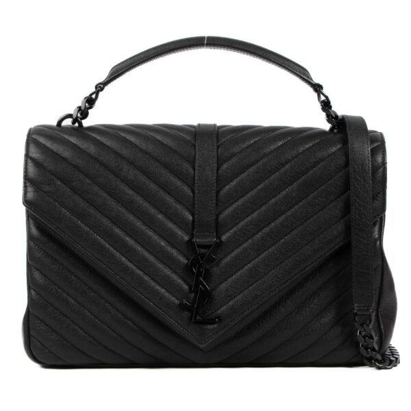 Shop 100% authentic second-hand Saint Laurent Black Large College Shoulder Bag on Labellov.com