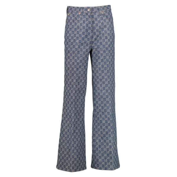 Gucci Denim GG Flared Trousers